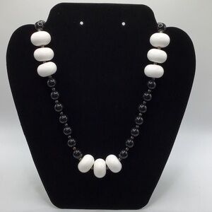 Black and White Women’s Beaded Necklace